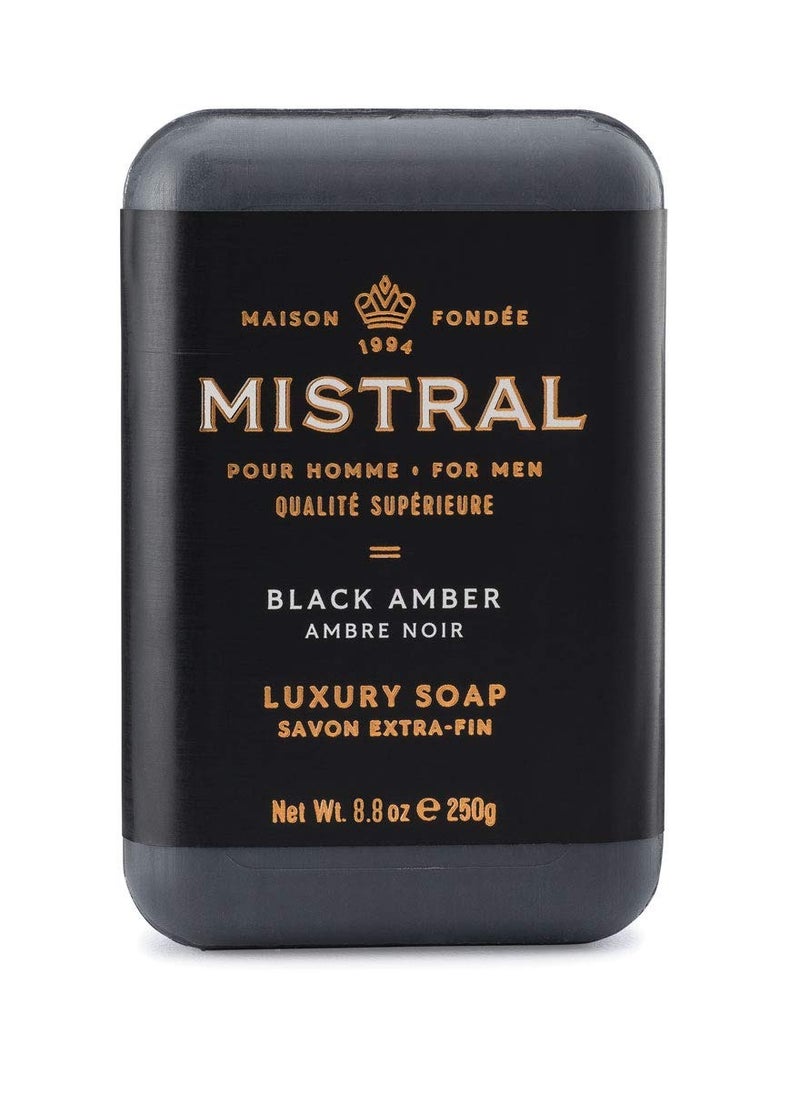 mistral Mistral Bar Soap Organic, Black Amber, Large Bar  - Image 1