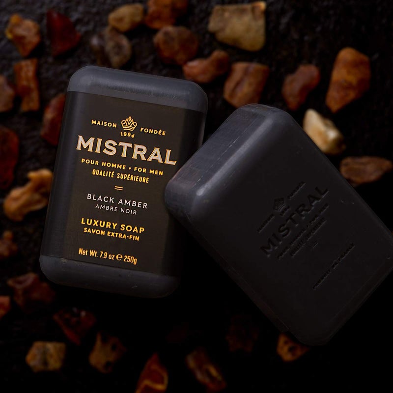mistral Mistral Bar Soap Organic, Black Amber, Large Bar - Image 2