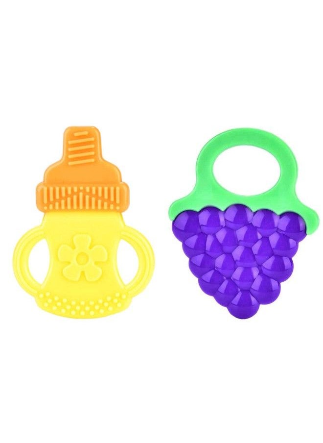 The Little Lookers Baby Silicone Fruit Shape Teether (Multicolour Pack Of 2)  - Image 1