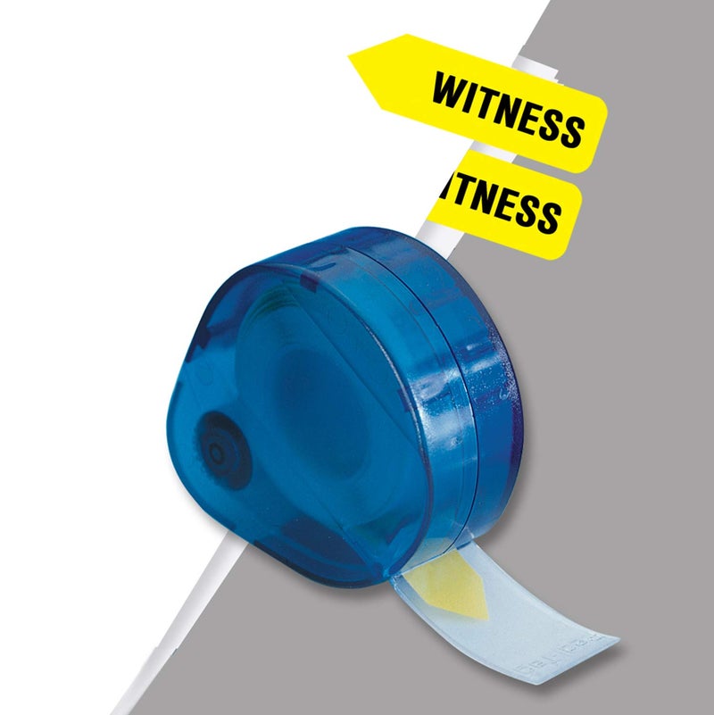 Redi-Tag Witness Printed Arrow Dispenser Flags, 120 Flags per Dispenser, 1.75 x 0.56 Inches, Yellow (81374) - Image 2
