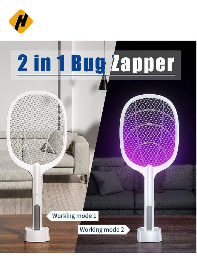 HuHa Earth Rated Mosquito Bats Racket Killer Five Nights Mosquito Killer Racket Rechargeable Handheld Electric Fly Swatter Mosquito Killer 15 Lavender (Multi)  - Image 4
