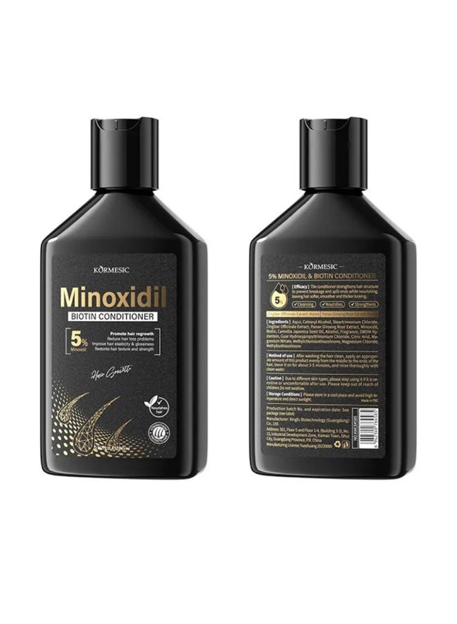 Kormesic 5% Minoxidil Biotin Conditioner 260ML Hair Growth Treatment Conditioner with Minoxidil 5% Strengthen Hair Promote Hair Regrowth Reduce Hair Loss Restore Hair Texture & Strength - Image 2