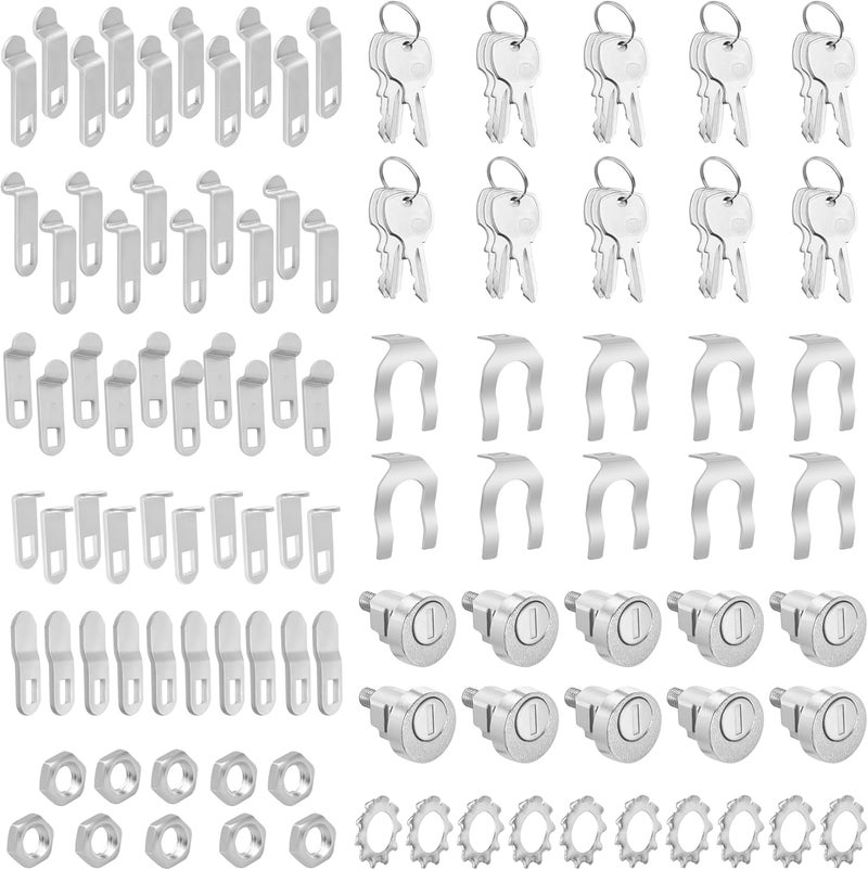 ascavs L-1172C Mailbox Key Lock Replacement for USPS National Mailbox C9100 (Lock with 3-Keys) 10pack - Image 1