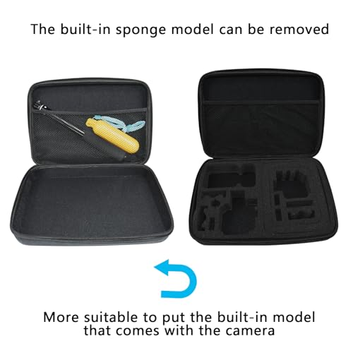 TEKCAM Large Camera Carrying Case Compatible with Gopro Hero 13 12 11 10 9 8 7/AKASO EK7000 Brave 4 Brave 7 V50X/DJI Action 5 Pro/ODDV/Xilecam/Jadfezy/SJCAM/APEXCAM/Vemont Action Cam, Travel Camera Case - Image 5
