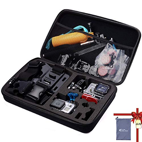 TEKCAM Large Camera Carrying Case Compatible with Gopro Hero 13 12 11 10 9 8 7/AKASO EK7000 Brave 4 Brave 7 V50X/DJI Action 5 Pro/ODDV/Xilecam/Jadfezy/SJCAM/APEXCAM/Vemont Action Cam, Travel Camera Case - Image 1