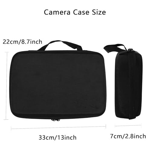 TEKCAM Large Camera Carrying Case Compatible with Gopro Hero 13 12 11 10 9 8 7/AKASO EK7000 Brave 4 Brave 7 V50X/DJI Action 5 Pro/ODDV/Xilecam/Jadfezy/SJCAM/APEXCAM/Vemont Action Cam, Travel Camera Case - Image 3