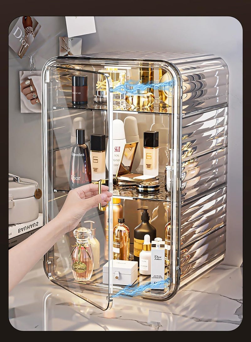 JOMILA Desktop storage box plastic transparent acrylic cosmetic storage rack skin care product storage box cup Holder organizer - Image 5