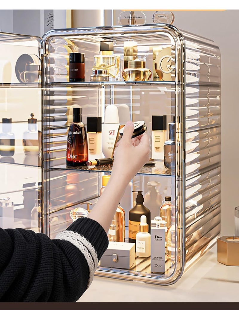 JOMILA Desktop storage box plastic transparent acrylic cosmetic storage rack skin care product storage box cup Holder organizer - Image 4