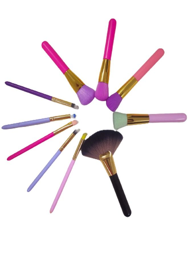 10 Piece Professional Make-Up Brush Set - Image 3