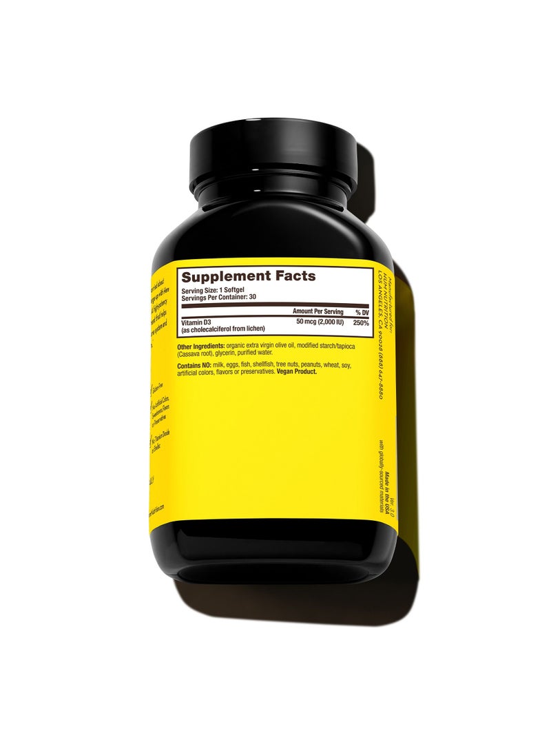 HUM - Here Comes The Sun D3 Without Uv Damage With High Potency Vitamin D3- 30 Vegan Softgels - Image 1