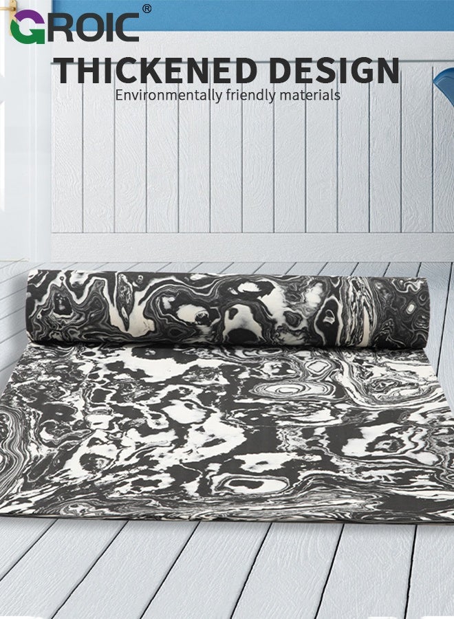 GROIC Camo TPE Yoga Mat, 72''x24'' Yoga Mats for Men & Women, Thick Non Slip Exercise Mat for Yoga, Pilates, Stretching, Floor, Fitness Workouts, Home (Black and White) - Image 5