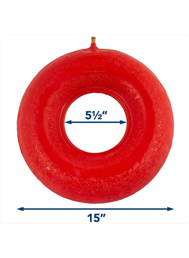 careX Inflatable Donut Cushion - For Tailbone Pain, Hemorrhoids, Sciatica - Relief Cushion For Office Chair, Car, Seats, Travel, Wheelchair  - Image 5