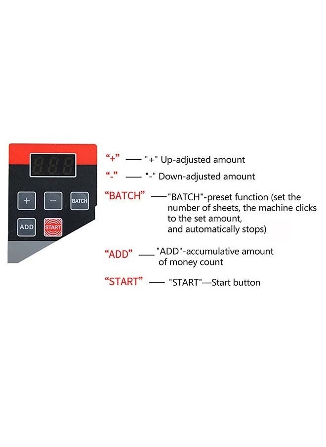 Generic V40 Grey Portable Money Counter Machine, Mini Handy Cash Bill Counting Machine with 3 Digital Display Screen, 600pcs/min Banknote Paper Multinational Currency Counting for Small Change  - Image 2