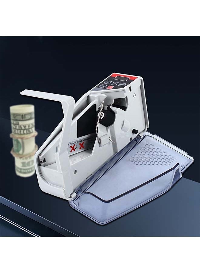 Generic - V40 Grey Portable Money Counter Machine, Mini Handy Cash Bill Counting Machine with 3 Digital Display Screen, 600pcs/min Banknote Paper Multinational Currency Counting for Small Change - Image 1
