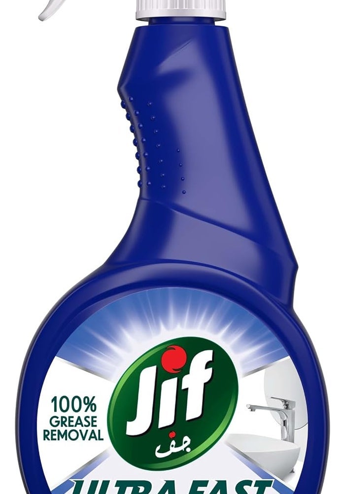 JIF Ultra Fast Cleaner Spray, for Bathroom, 100% soap & limescale removal, 500ml - Image 1