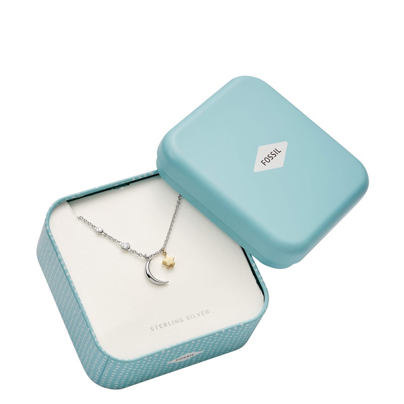 FOSSIL قلادة فضية من الفضة الإسترليني للنساء من فوسيل، اللون: فضي (الموديل: JFS00432998) - Image 2