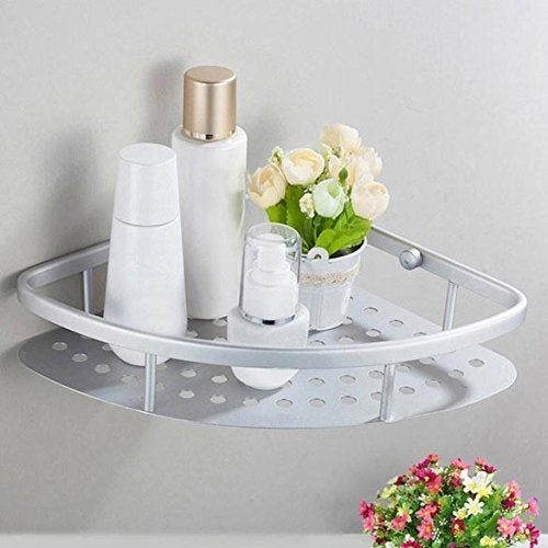 FEELING MALL Wall Mounted Shelf Stainless Steel Corner Rack Cosmetic Holder Single Bathroom Shelves Storage Tri-Angle Basket Bathroom Tool - Image 3