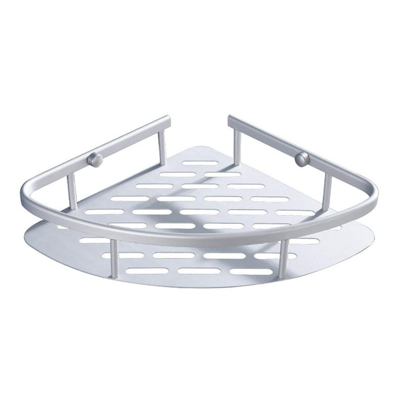 FEELING MALL Wall Mounted Shelf Stainless Steel Corner Rack Cosmetic Holder Single Bathroom Shelves Storage Tri-Angle Basket Bathroom Tool - Image 2