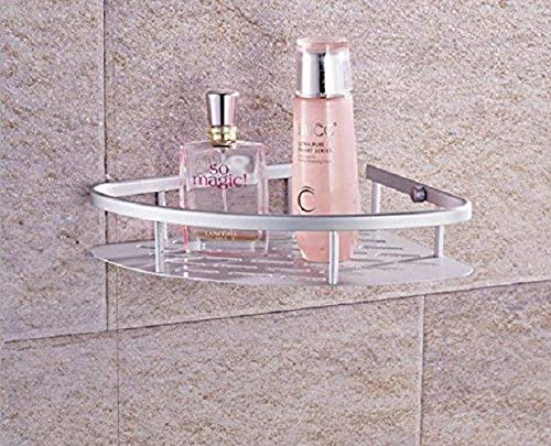 FEELING MALL Wall Mounted Shelf Stainless Steel Corner Rack Cosmetic Holder Single Bathroom Shelves Storage Tri-Angle Basket Bathroom Tool - Image 1