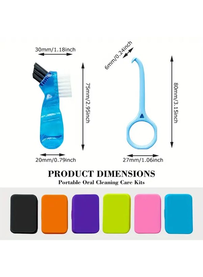 6pcs Invisible Braces Care Tools Portable Set Dual Purpose Cleaning Toothbrush Organizer For Convenient Travel - Image 3