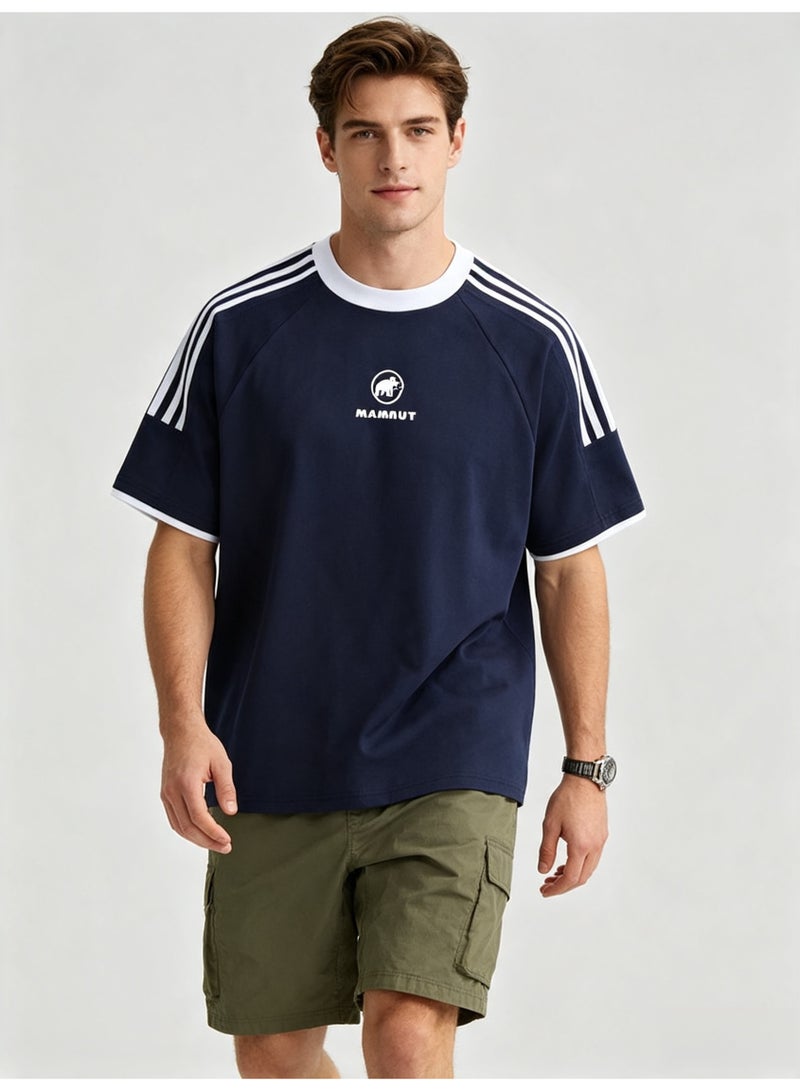 Mammut Contrast striped raglan sleeves loose short sleeve T-shirt - Image 3