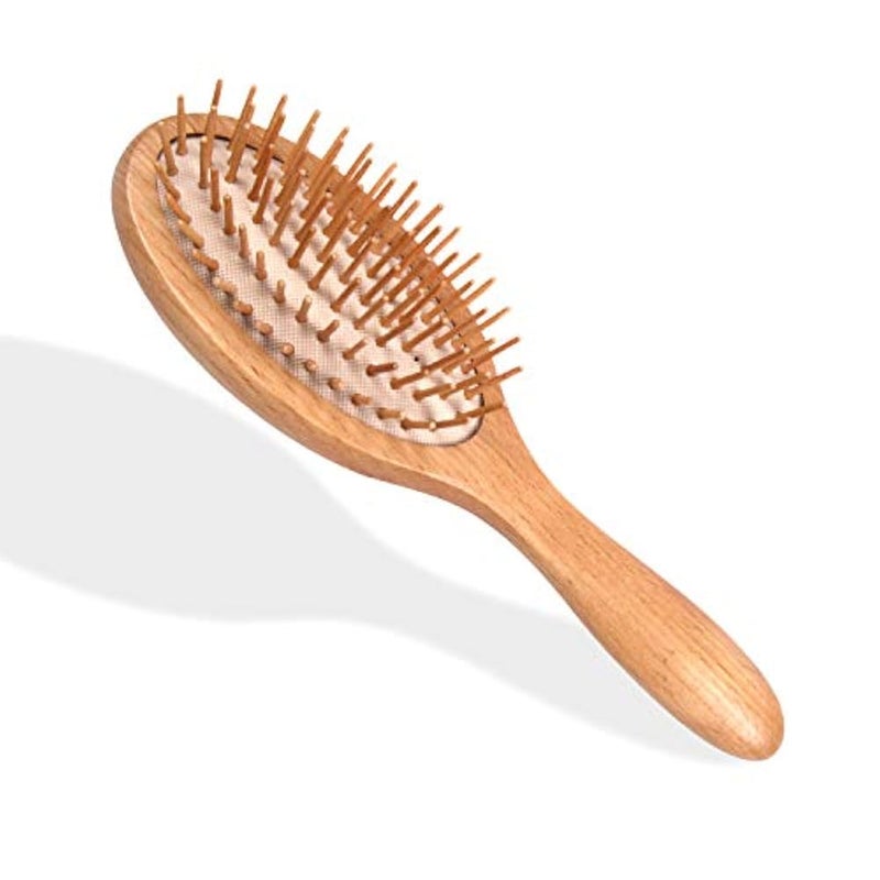 WeCoola Wooden Bristle Hair Brush - Stimulating Scalp Massage for Hair Growth, Ideal Gift for All Hair Types - Image 1