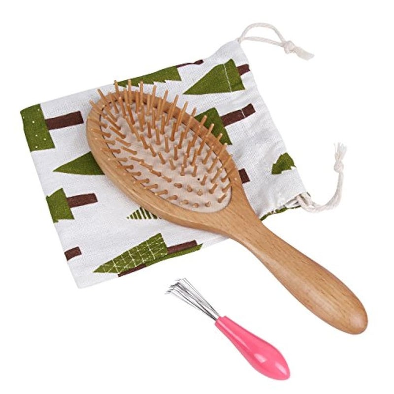 WeCoola Wooden Bristle Hair Brush - Stimulating Scalp Massage for Hair Growth, Ideal Gift for All Hair Types - Image 5