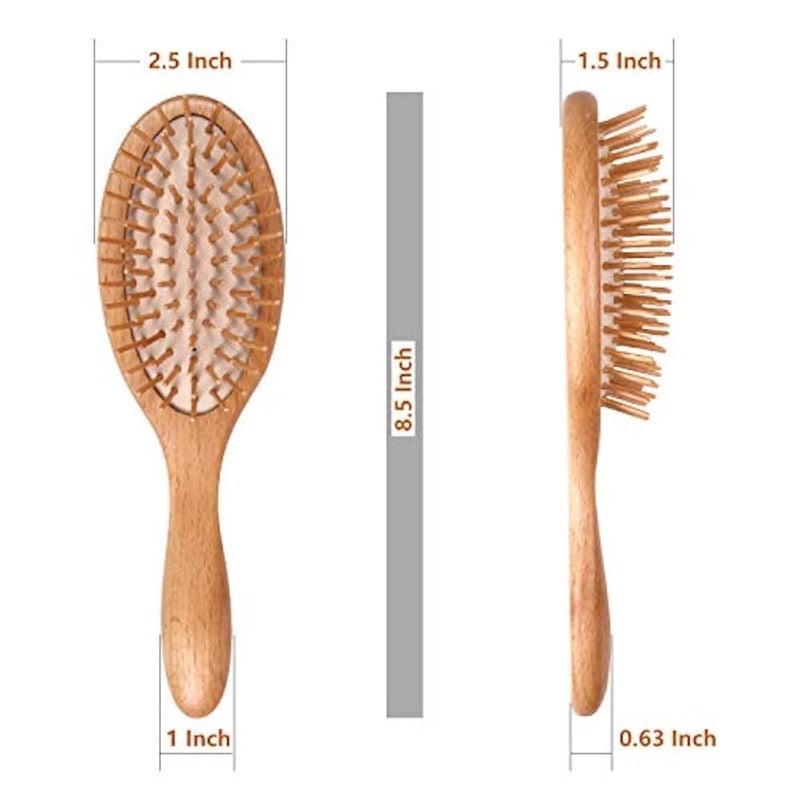 WeCoola Wooden Bristle Hair Brush - Stimulating Scalp Massage for Hair Growth, Ideal Gift for All Hair Types - Image 3