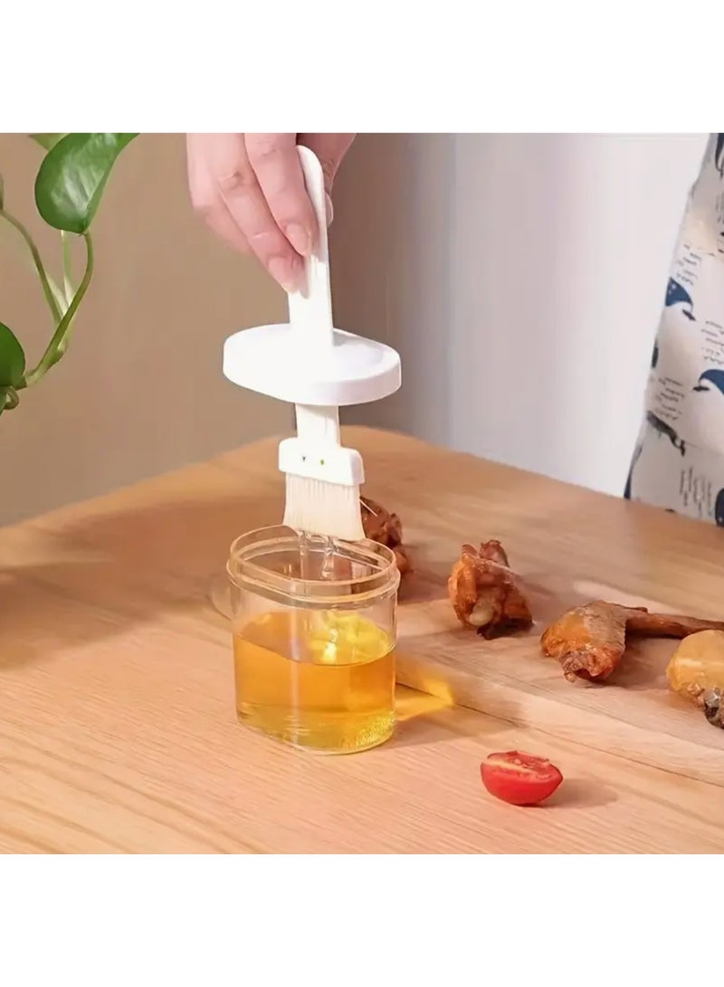 Oil Dispenser with Bottle Brush  Dispenser for Kitchen, 3 IN 1 Oil Dispenser Bottle with Basting Brush for Cooking Vinegar Sauce BBQ Grill Frying - Image 3