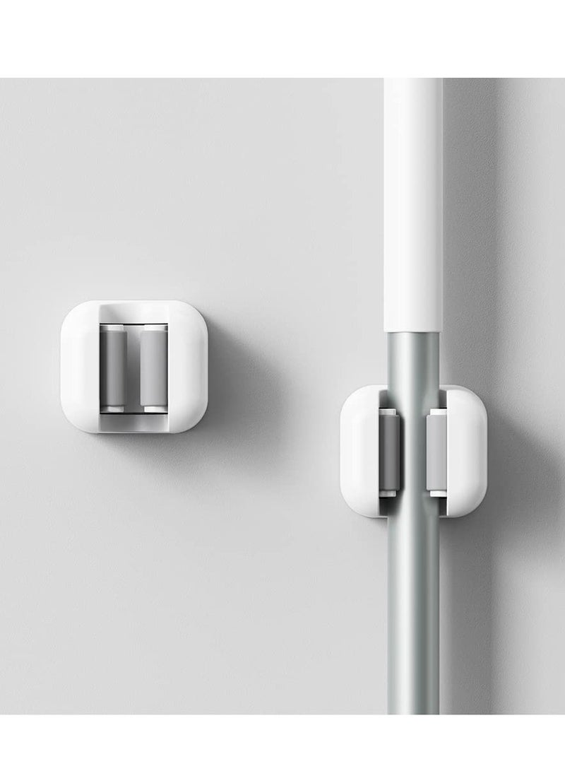 Mop Holder 3 PCS Wall Mount Broom Stands Rack, Sturdy Self-Adhesive Cleaning Supplies Organizer, Anti-Slip Mop and Broom Holders, Wall Gripper for Bathroom, Kitchen, Garden, Garage Storage - Image 2