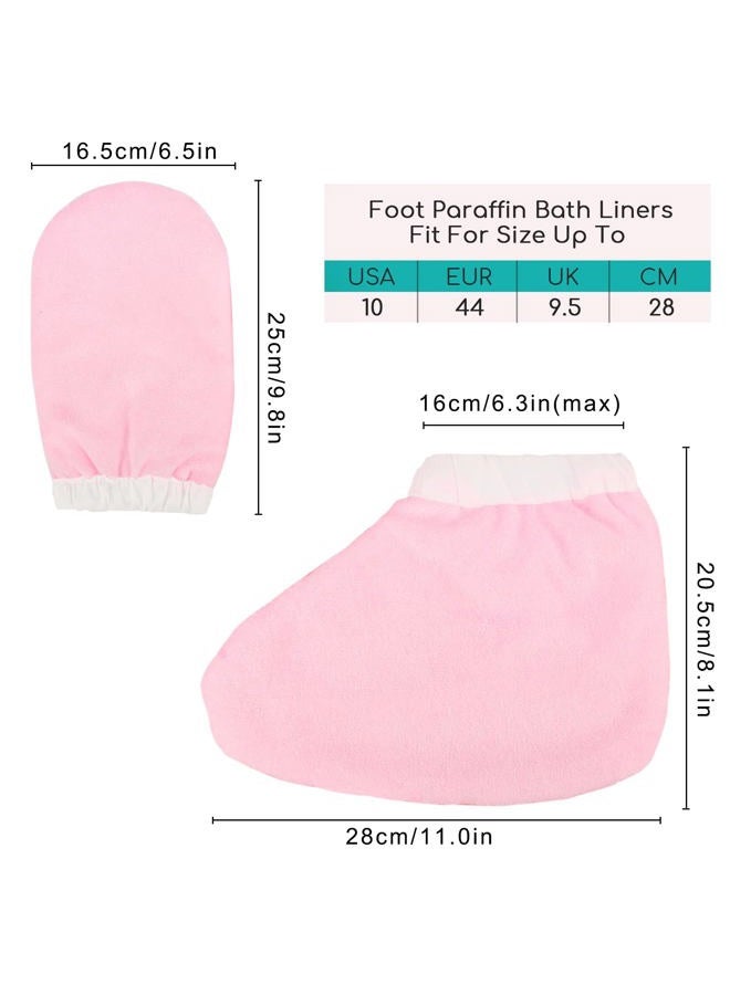 Segbeauty Paraffin Wax Mitts and Booties, Segbeauty Snug Elastic Opening Insulated Thick Terry Cloth Mittens for Hand and Foot, Gloves and Booties for Paraffin Warmers SPA Heated thera-py - Image 2
