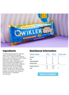 Snaq Fabriq Qwikler Nuga Bar with Nougat and Peanut Flavor No Sugar Added 12x40g  - Image 5