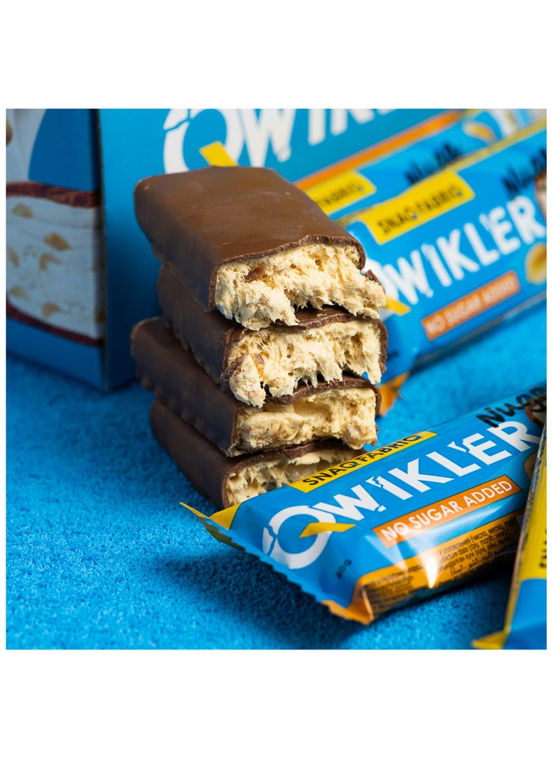 Snaq Fabriq - Qwikler Nuga Bar with Nougat and Peanut Flavor No Sugar Added 12x40g - Image 1