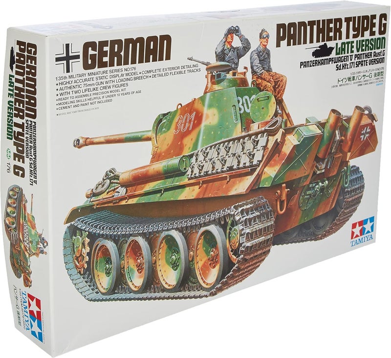 Tamiya 1:35 WWII German Panther Type G Late Version Model Kit - Image 1