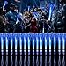 YOFOBU 15 Pack Blue Fiber Optic Wands Glow Fiber Wands Bulk LED Light Up Wands with 3 Flashing Modes LED Flashing Sticks for July 4th Halloween Christmas Wedding Birthday Carnival Bachelor Party - Image 2