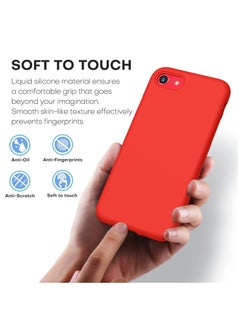 MIGOFAST iPhone SE Case 2022 2020 iPhone 8 Case iPhone 7 Case Non-slip Liquid Silicone Gel Rubber Bumper Phone Case Soft Microfiber Lining Hard Shockproof Protective Case Cover  - Image 5