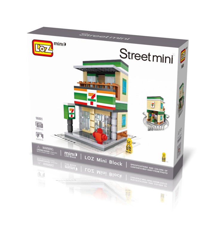 LOZ Mini Small Particle Building Blocks - Street Scene Construction Toy, Convenience Store Set (1601-1604) - Image 3