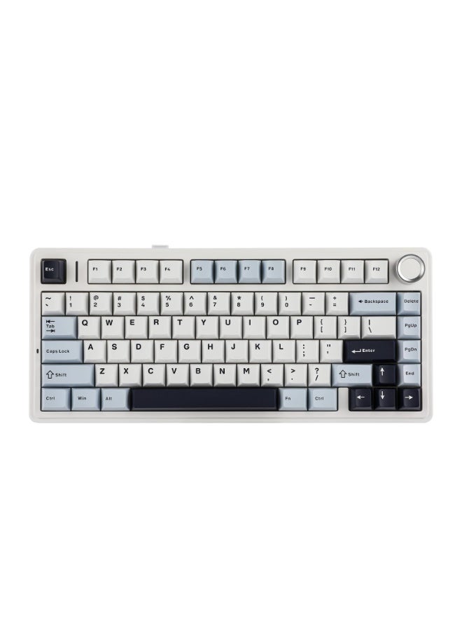 لوحة مفاتيح الألعاب الميكانيكية AULA F75 Gasket، لاسلكية 75% قابلة للتبديل السريع، إضاءة RGB، مفتاح LEOBOG Reaper باللون الأزرق الفاتح - Image 1