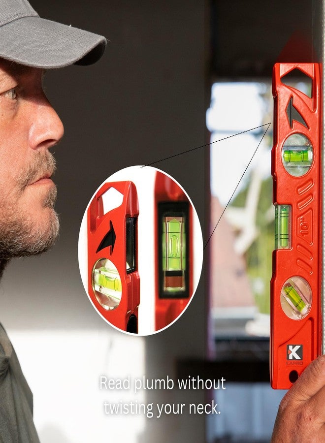 Kapro - 923 Professional Cast Aluminum Torpedo Level - Features Dual-View Plumb Site - Magnetic - VPA Tested - Image 4