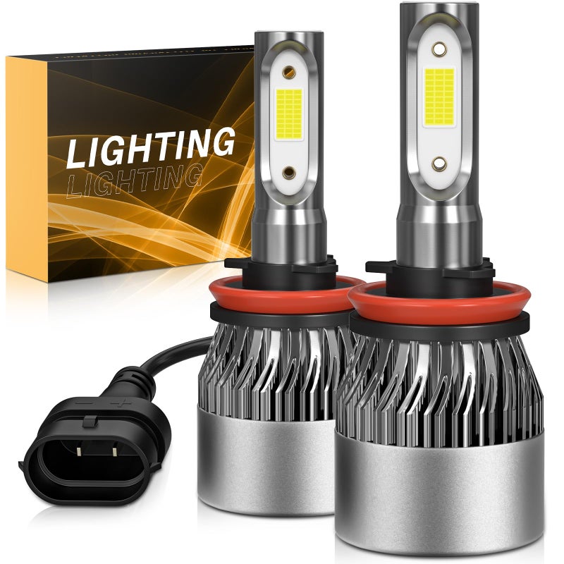 WISONDAP ð–§ðŸª ð–§ðŸ« ð–§ðŸ£ðŸ£ Bulb 6500K Cool White 60000LM 900% Brighter, 1:1 Beam Plug and Play IP68 Waterproof Off-Road Lights, Pack of 2 - Image 1