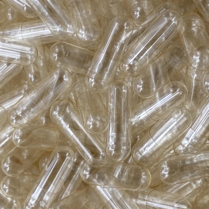 1000-capsule standard number 00# gelatin hollow hard capsules (transparent, separable/connected) - Image 3