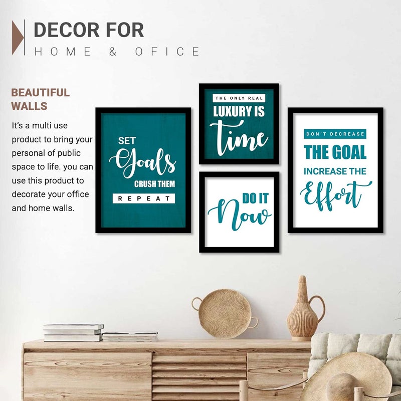 walllane Inspirational Wall Poster With Frames Motivational Quotes Frame for Home Office Study Room LibraryFrames For Wall Decor 10 inch x 13 inch Set Of 4 Cate11