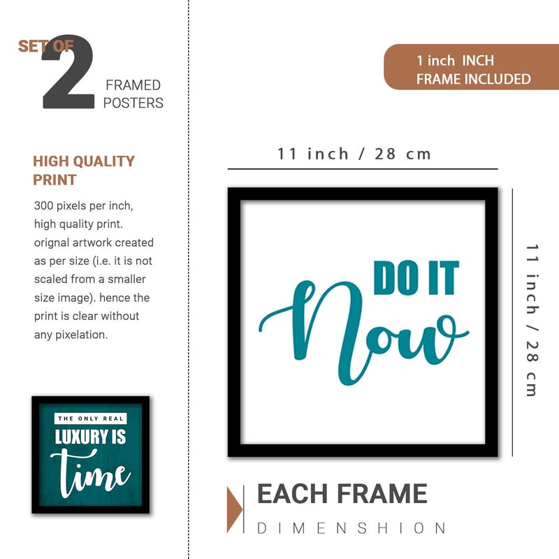 walllane Inspirational Wall Poster With Frames Motivational Quotes Frame for Home Office Study Room LibraryFrames For Wall Decor 10 inch x 13 inch Set Of 4 Cate11