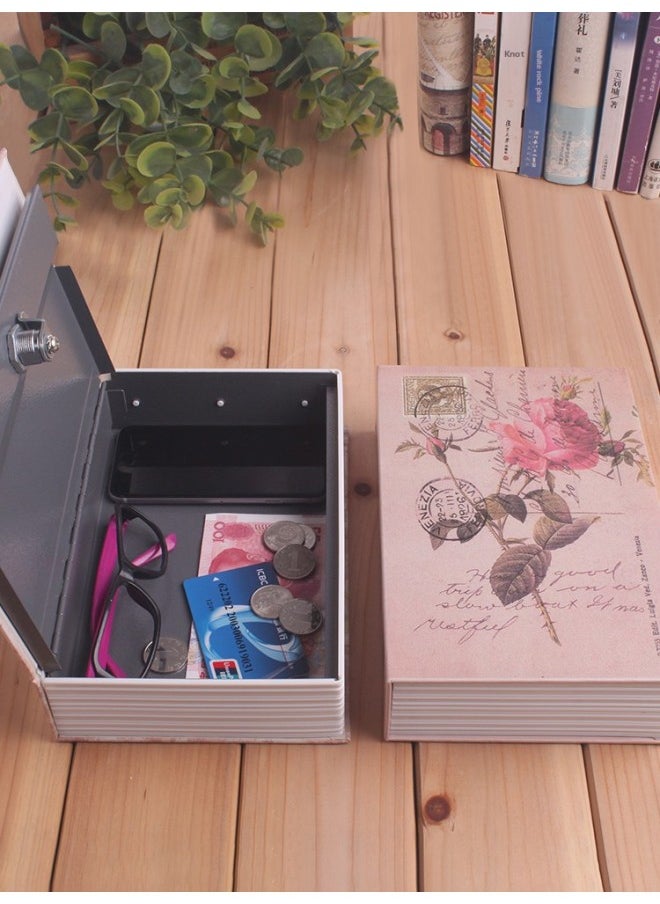 Generic - Book Safe With Lock Code Box Piggy Bank Storage Piggy Bank This Home Cabinet Cash Box Small Children-Colour:B [small Key] (take A Photo Of The Note Pattern) - Image 1