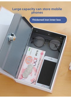 Generic Book Safe With Lock Code Box Piggy Bank Storage Piggy Bank This Home Cabinet Cash Box Small Children-Colour:B [small Key] (take A Photo Of The Note Pattern)  - Image 5