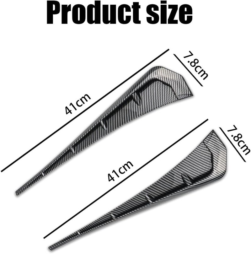 JNNJ 2PCS Car Fender Side Vents, Carbon Fiber Spoiler Body Decoration Cover, PET Fender Decorative Sticker Trim, Air Flow Intake Hole Grille, Auto Exterior Accessories for Most Cars(Carbon-Fibre) - Image 4