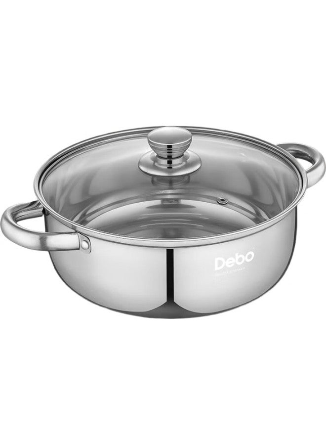 Debo 304 Stainless Steel Pot, Soup Pot, Compatible With Induction And Gas Stoves, 26Cm - Image 2