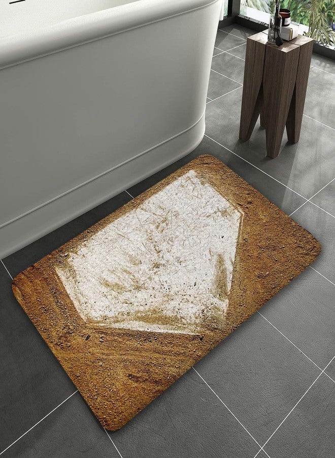 NYMB Baseball on The Wooden Bath Rug, Non-Slip Floor Entryways Outdoor Indoor Front Door Mat,Bath Mat Bathroom Rugs, (17X29in) - Image 2