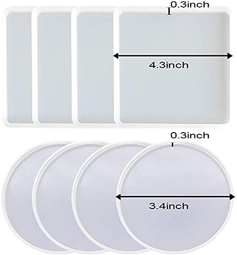 Snoogg قوالب راتنج السيليكون SNOOGG® حزمة من 2 شكل دائري ومربع. - Image 2