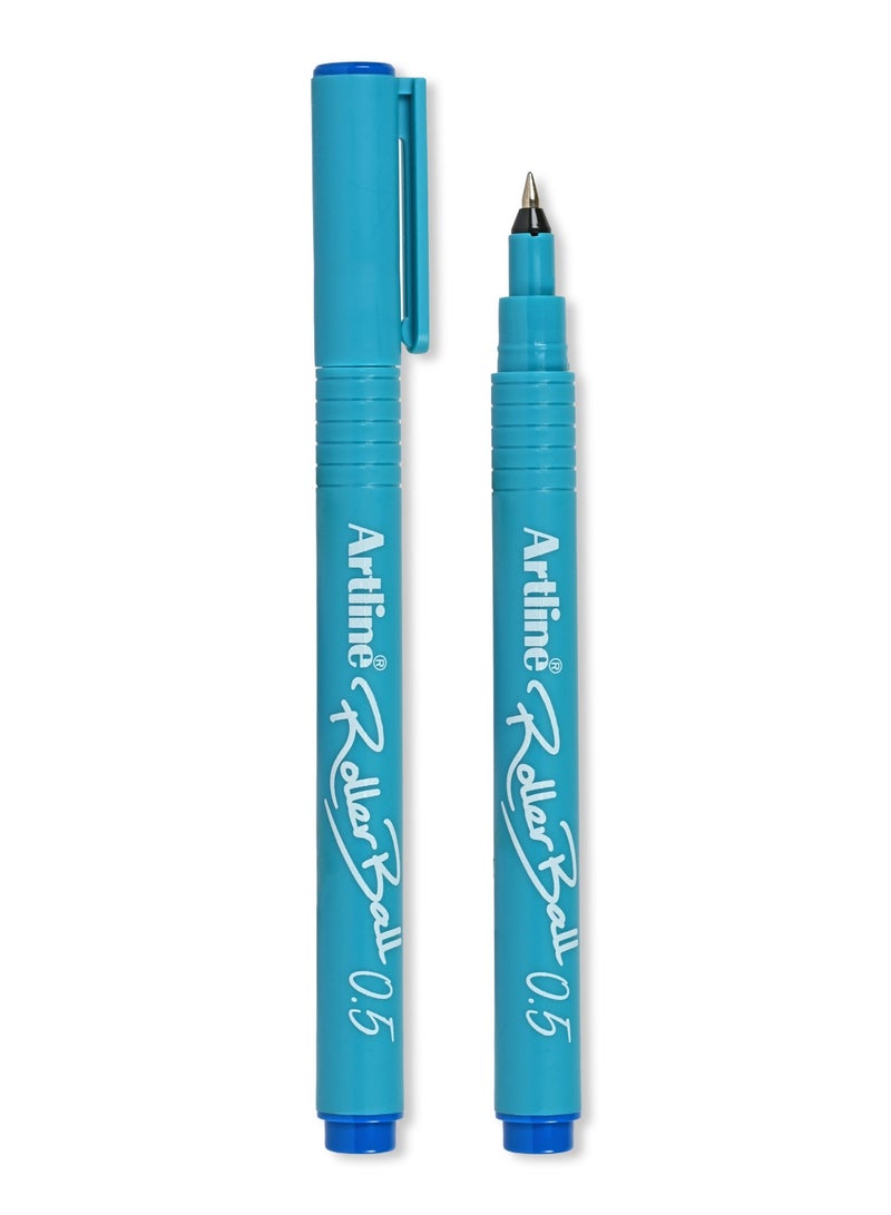 Artline 12 Pieces 4200 Roller Ball Pen, Acid Free, 0.5mm, Color: Blue - ARBNERB-4200BL - Image 4